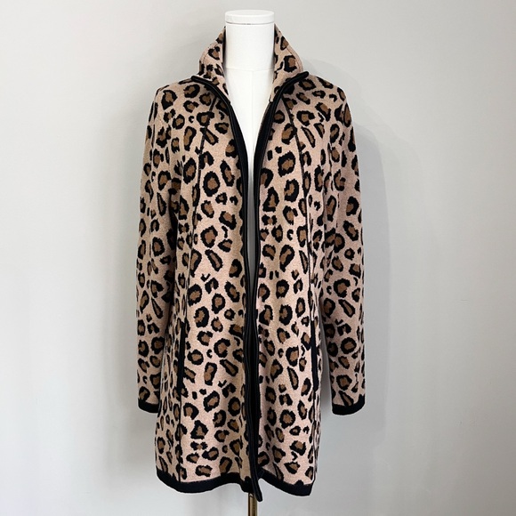 Rachel Zoe Sweaters - *SOLD*Rachel Zoe Leopard Print Sweater Jacket Size 1X